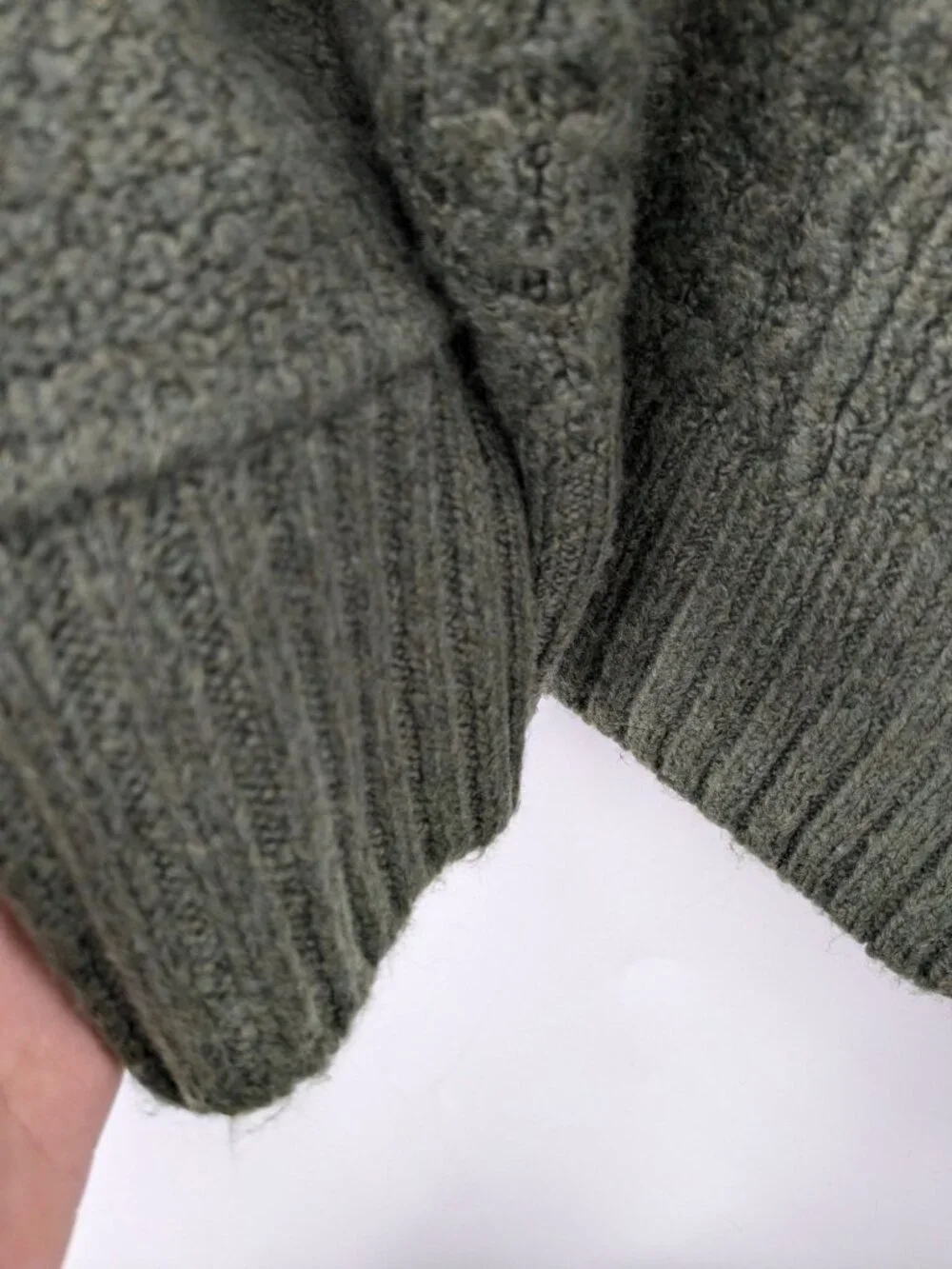American Eagle Mock Sweater Pullover Cable Knit Mixed Stitch Academia XSmall